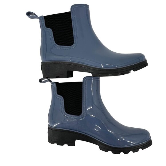 Ocean & Coast Womens Blue Chelsea Waterproof Slip-On Rain Boots Size 10 - Picture 6 of 11